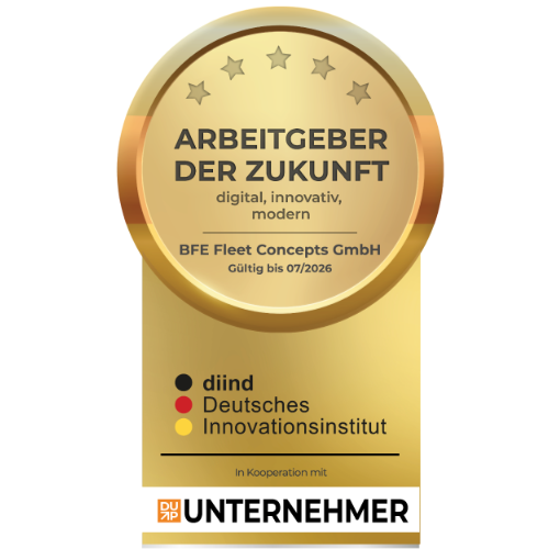 BFE Fleet Concepts GmbH - Ein Siegel der Auszeichnung zum Arbeitgeber der Zukunft.